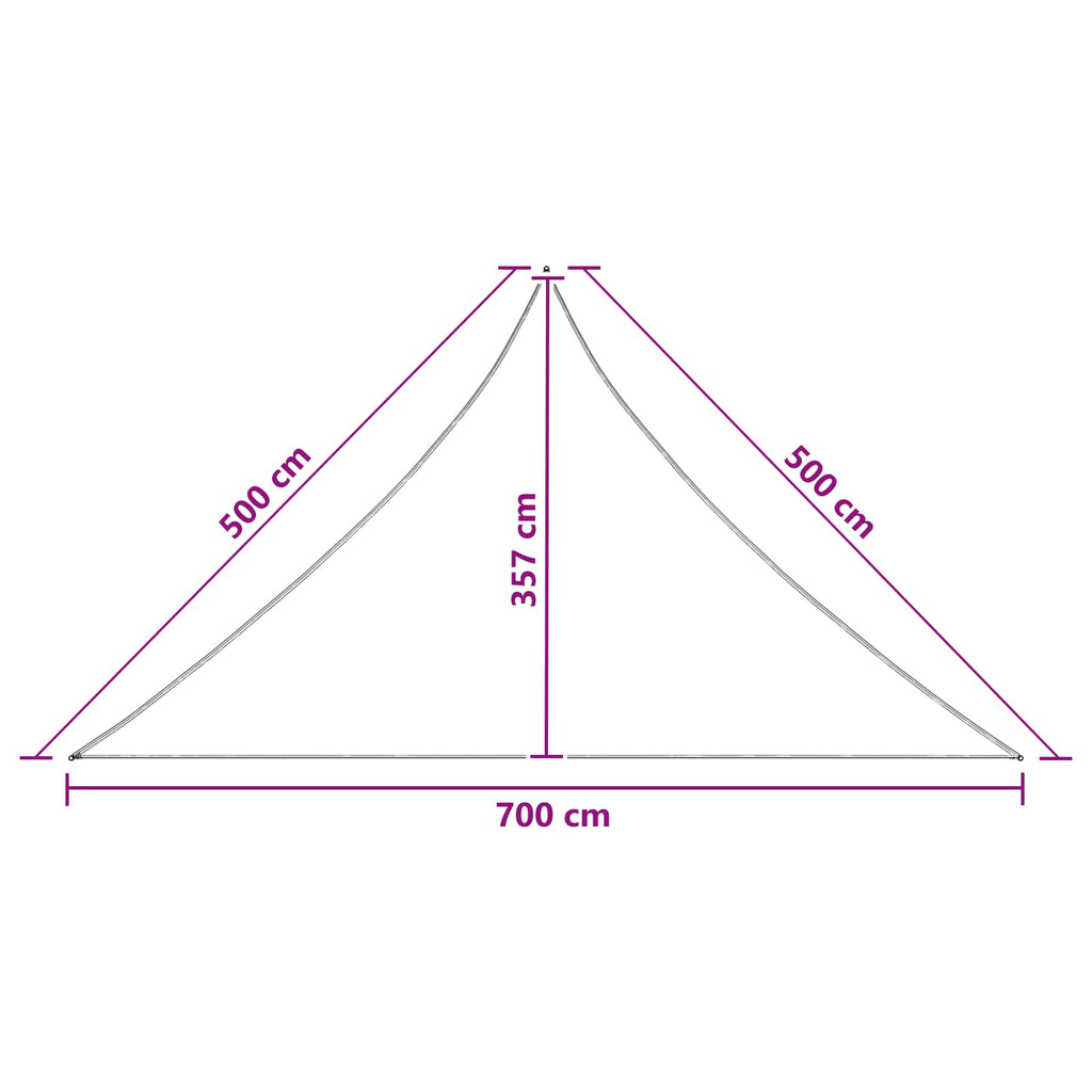 Sonnensegel Blau 7 x 5 x 5 m HDPE