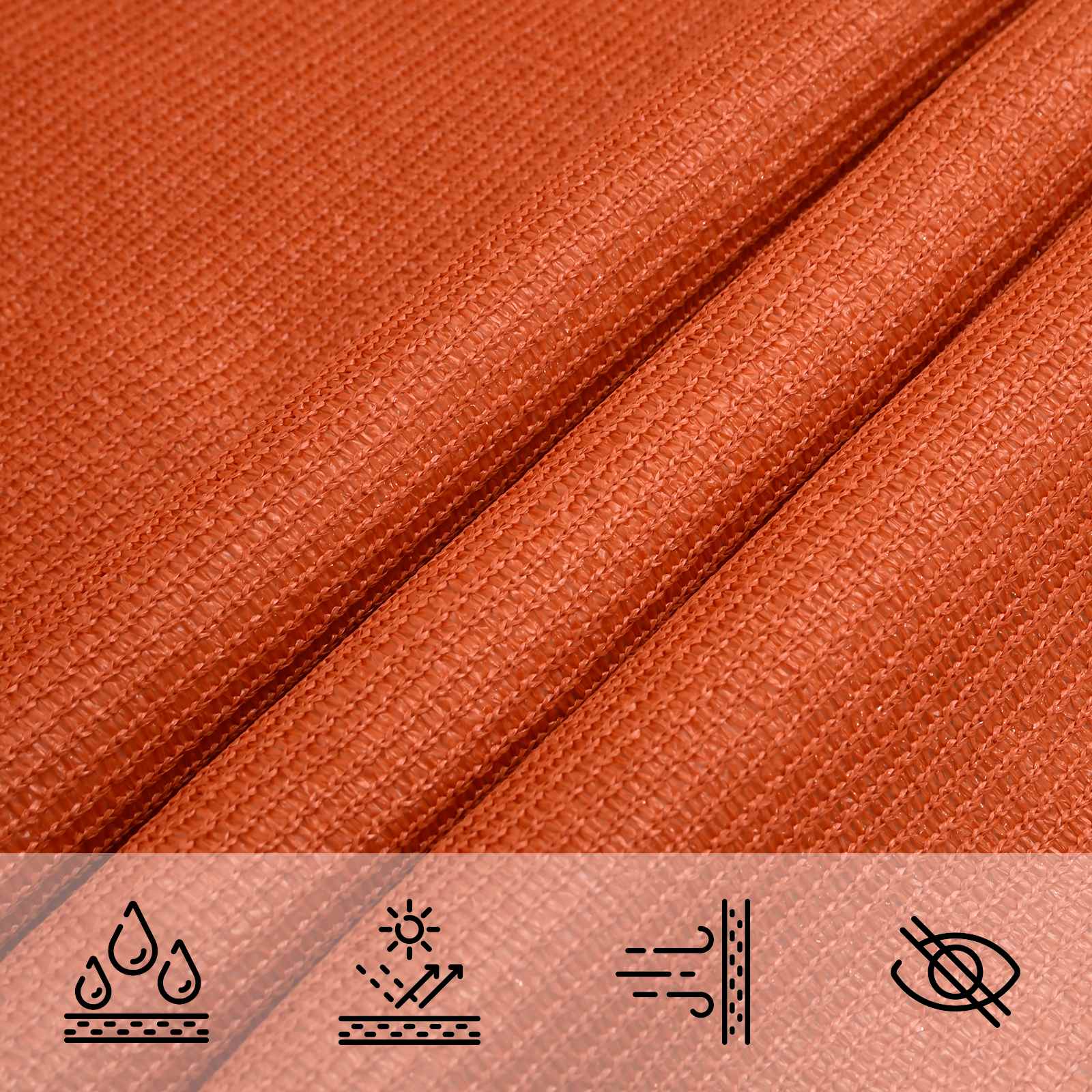 Sonnensegel Orange 2 x 6 m HDPE