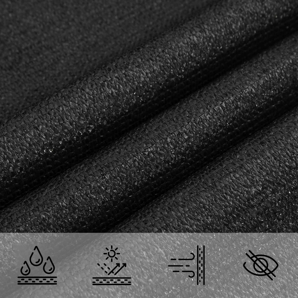 Sonnensegel Schwarz 2 x 6 m HDPE
