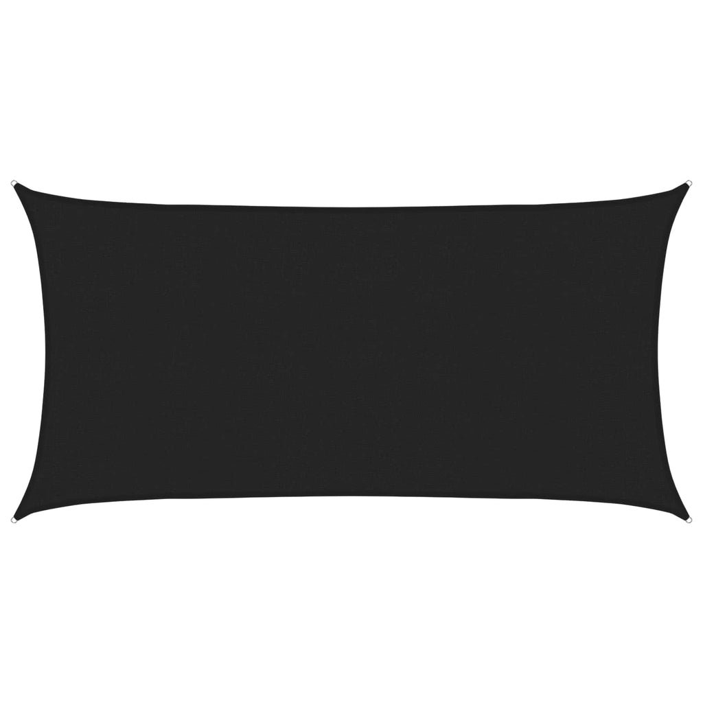 Sonnensegel Schwarz 2,5 x 6 m HDPE