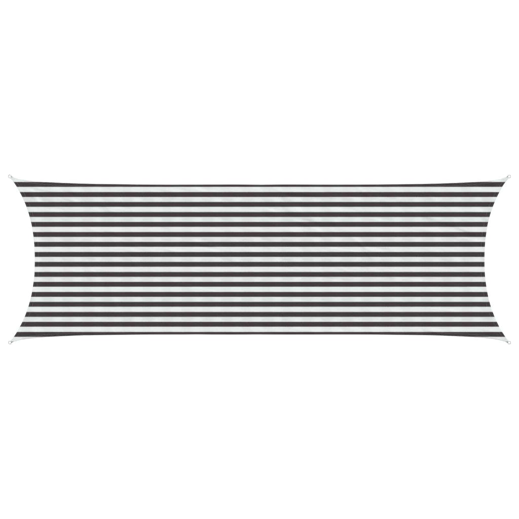 Sonnensegel Anthrazit und Weiß 2 x 6 m HDPE