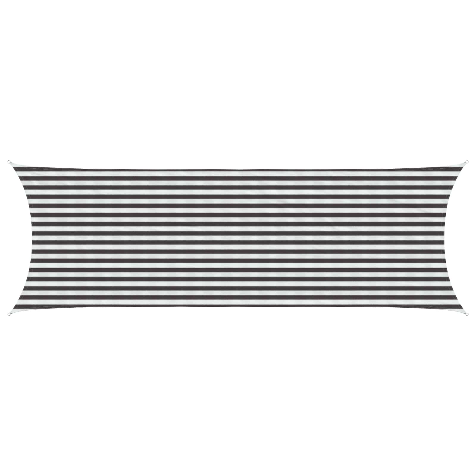 Sonnensegel Anthrazit und Weiß 2 x 6 m HDPE