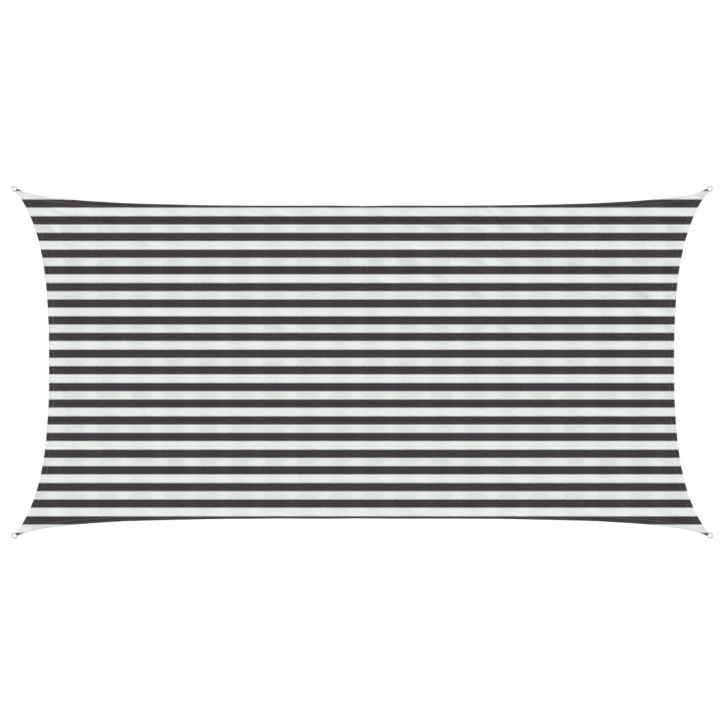 Sonnensegel Anthrazit und Weiß 2,5 x 6 m HDPE