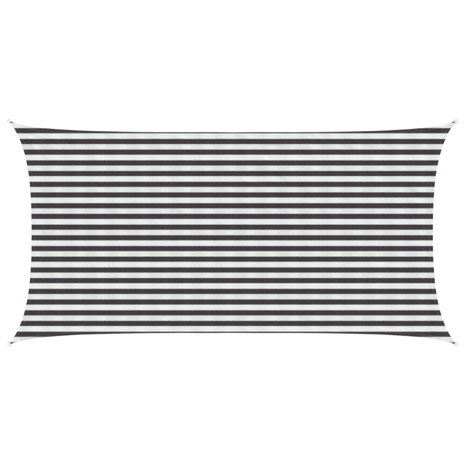 Sonnensegel Anthrazit und Weiß 2,5 x 6 m HDPE