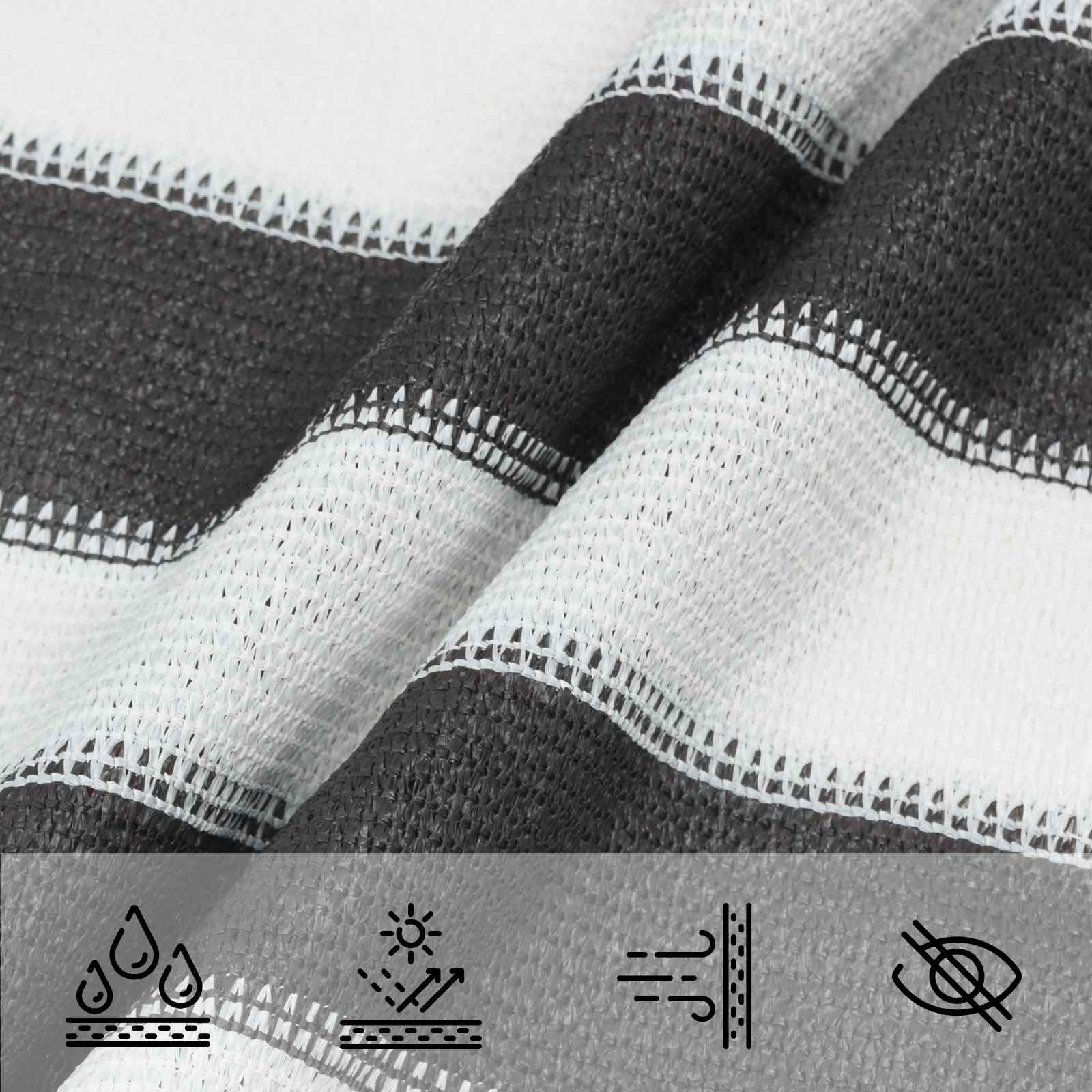 Sonnensegel Anthrazit und Weiß 3 x 4 m HDPE
