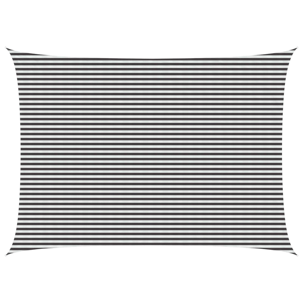 Sonnensegel Anthrazit und Weiß 5 x 6 m HDPE