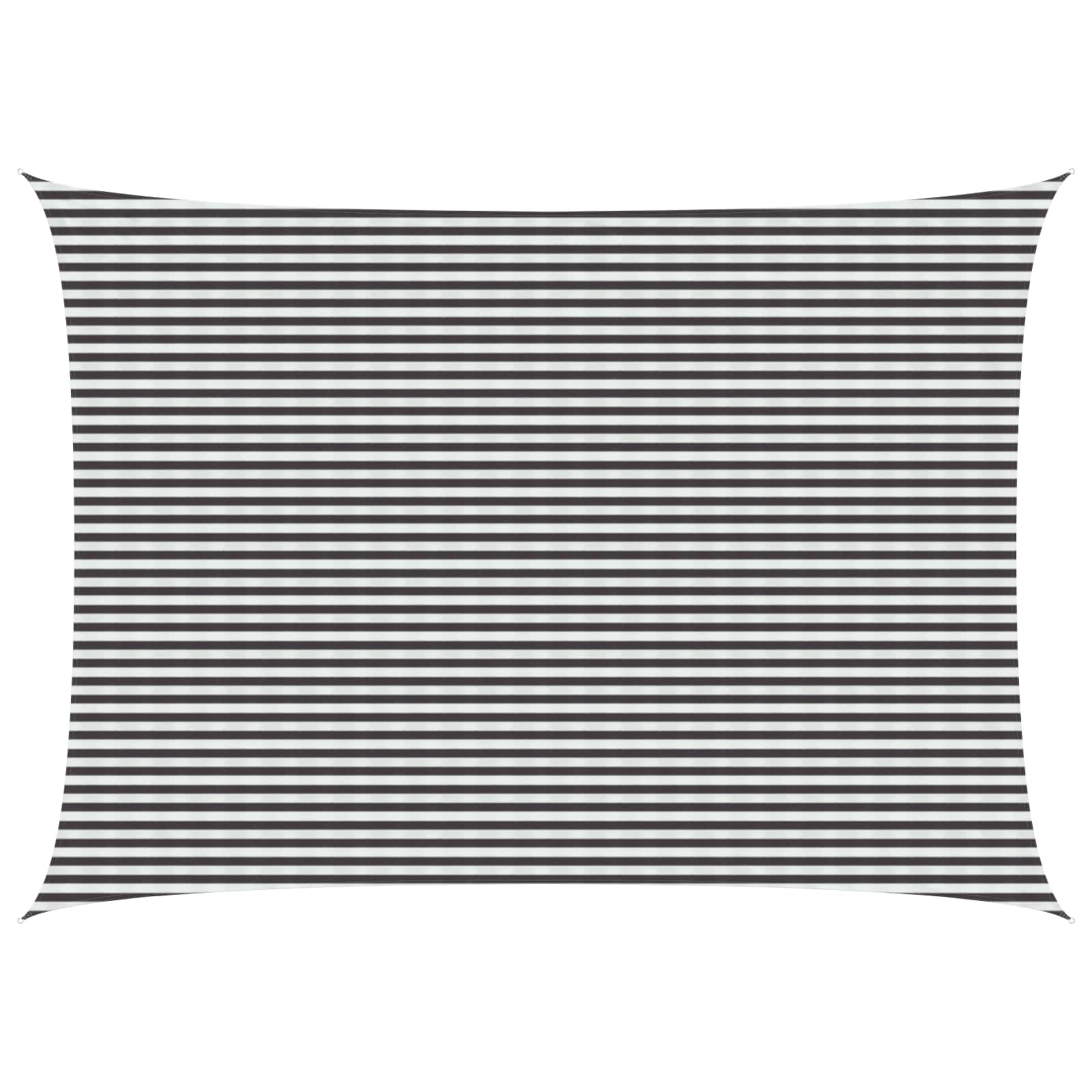 Sonnensegel Anthrazit und Weiß 5 x 7 m HDPE