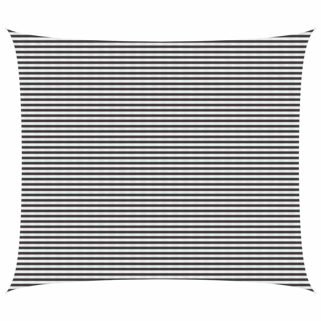 Sonnensegel Anthrazit und Weiß 6 x 8 m HDPE