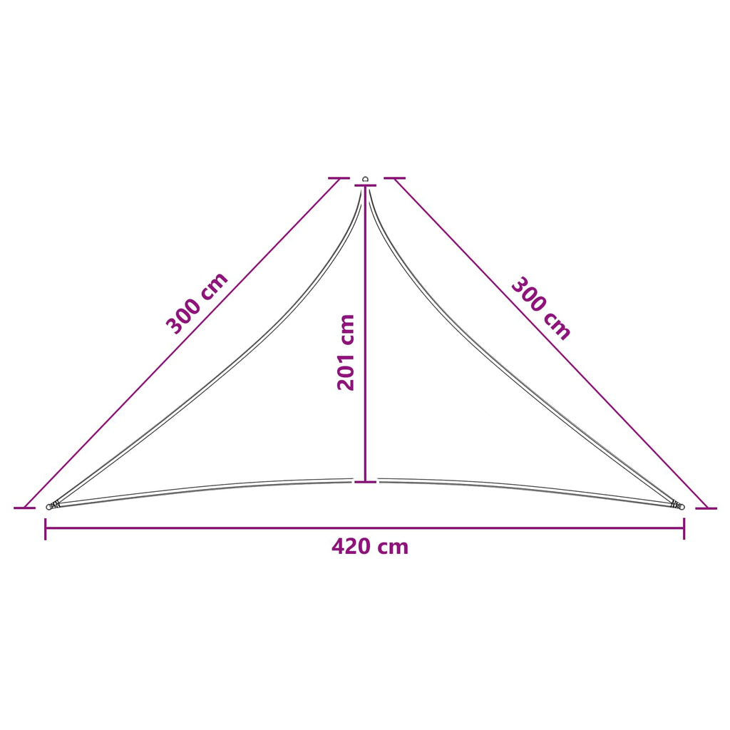 Sonnensegel Anthrazit und Weiß 3 x 3 x 4,2 m HDPE