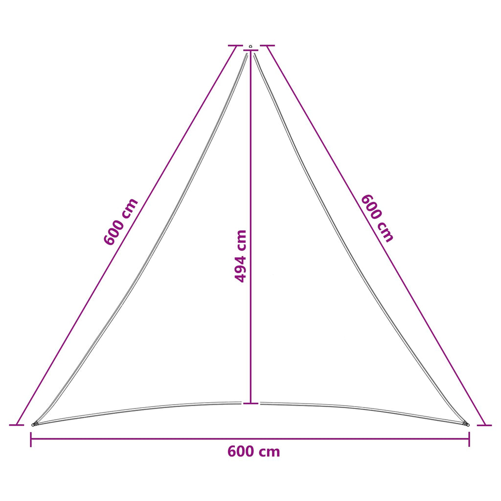 Sonnensegel 6 x 6 x 6 m HDPE