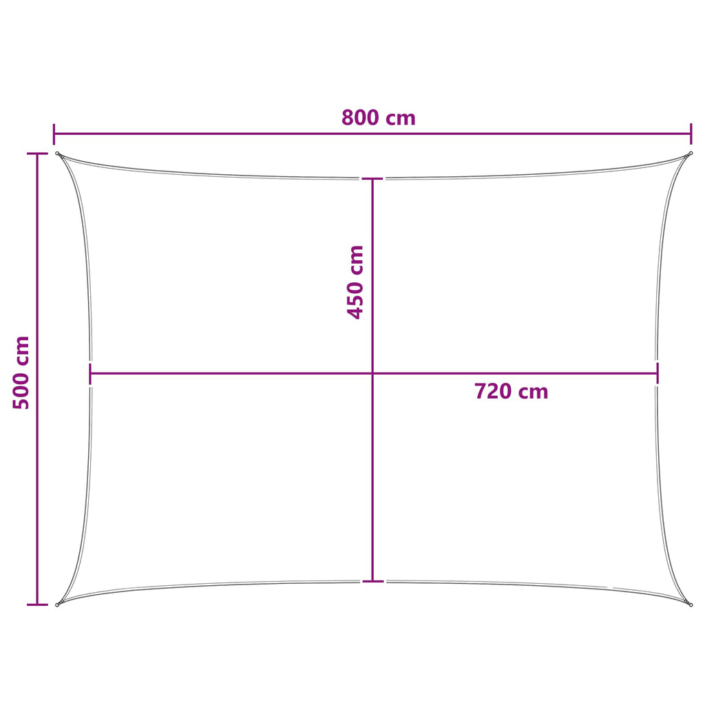 Sonnensegel Gelb und Weiß 5 x 8 m HDPE