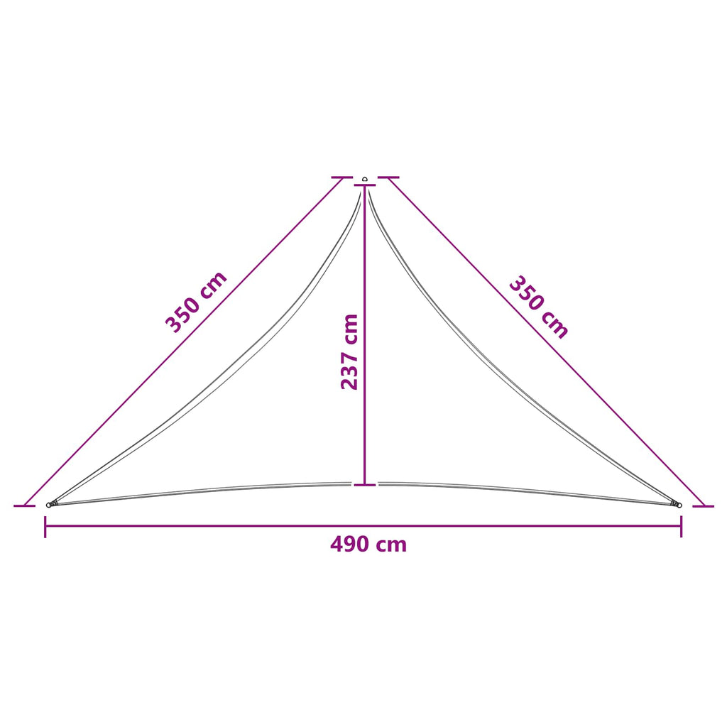 Sonnensegel 3,5 x 3,5 x 4,9 m HDPE