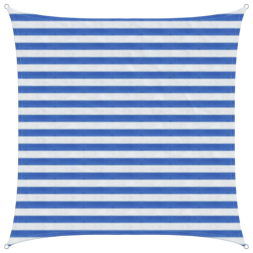 Sonnensegel Blau und Weiß 2 x 2 m HDPE