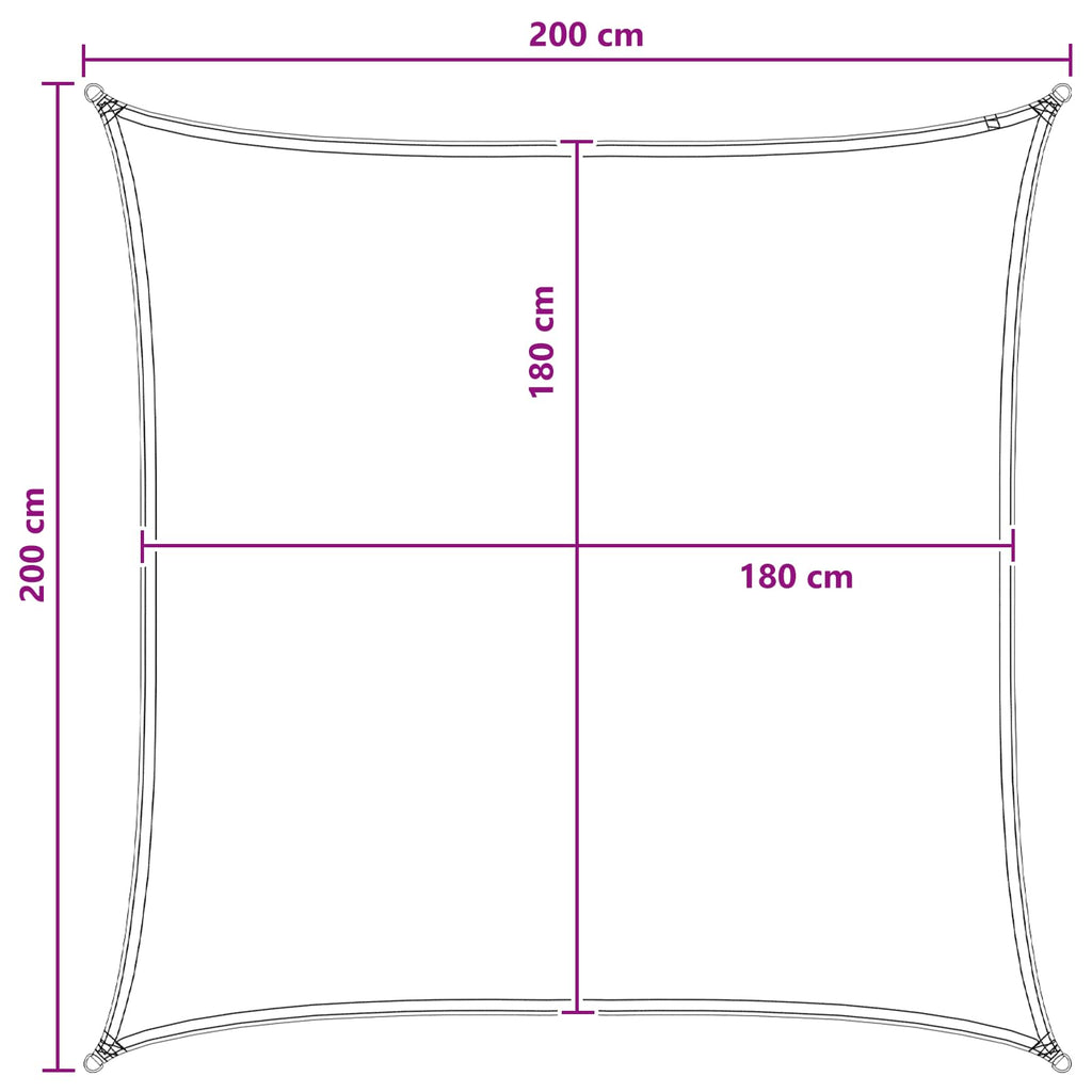 Sonnensegel Blau und Weiß 2 x 2 m HDPE