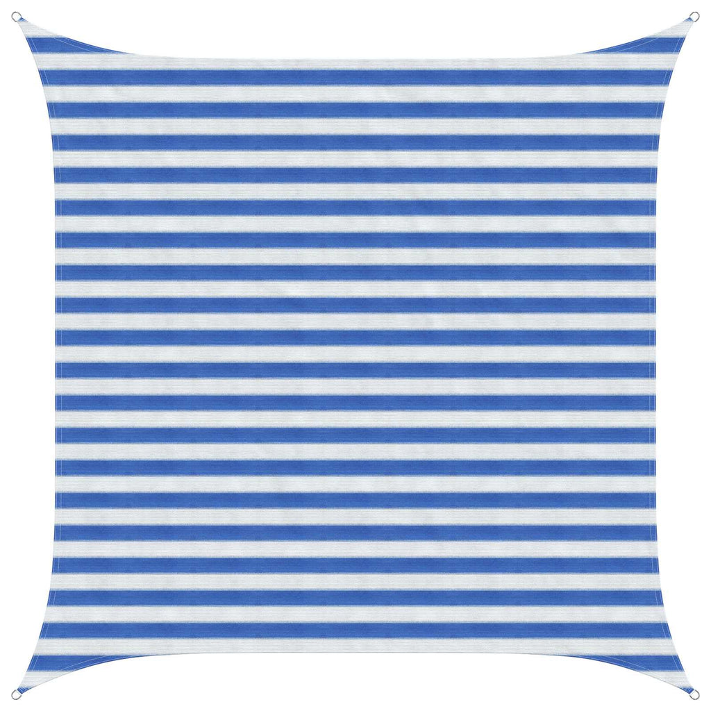 Sonnensegel Blau und Weiß 2,5 x 2,5 m HDPE