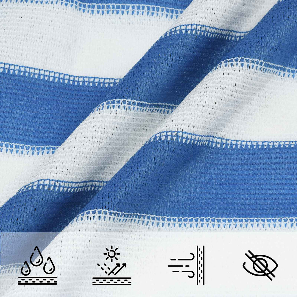 Sonnensegel Blau und Weiß 3 x 3 m HDPE
