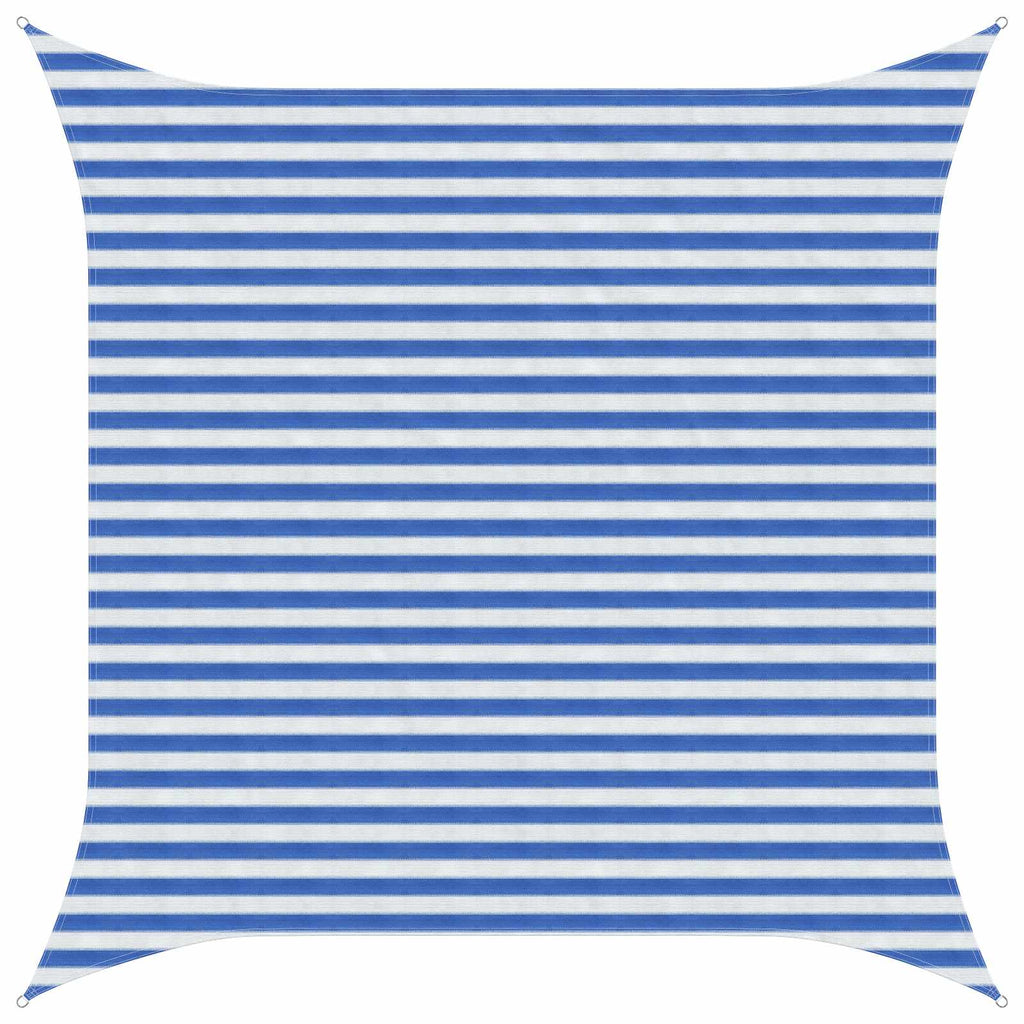 Sonnensegel Blau und Weiß 3,6 x 3,6 m HDPE