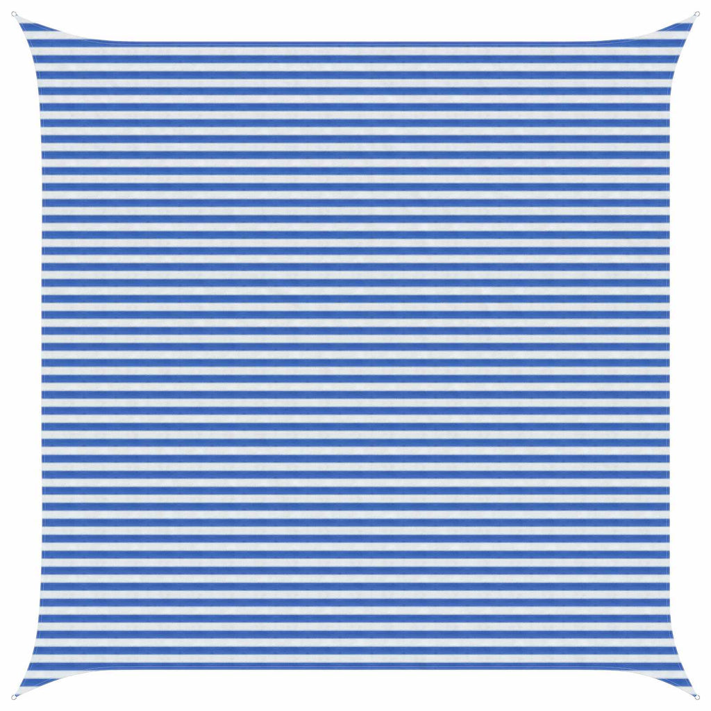 Sonnensegel Blau und Weiß 5 x 5 m HDPE