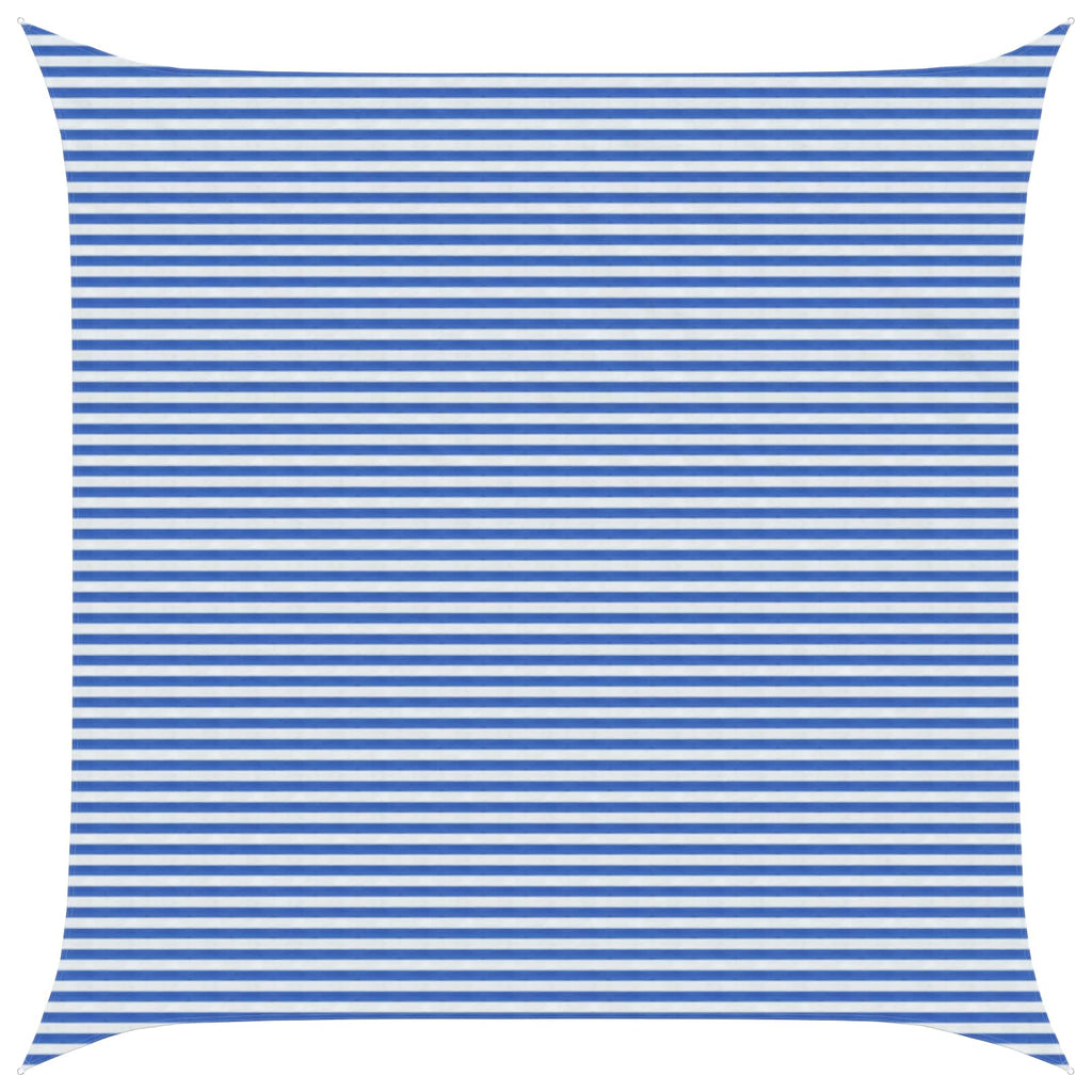 Sonnensegel Blau und Weiß 7 x 7 m HDPE