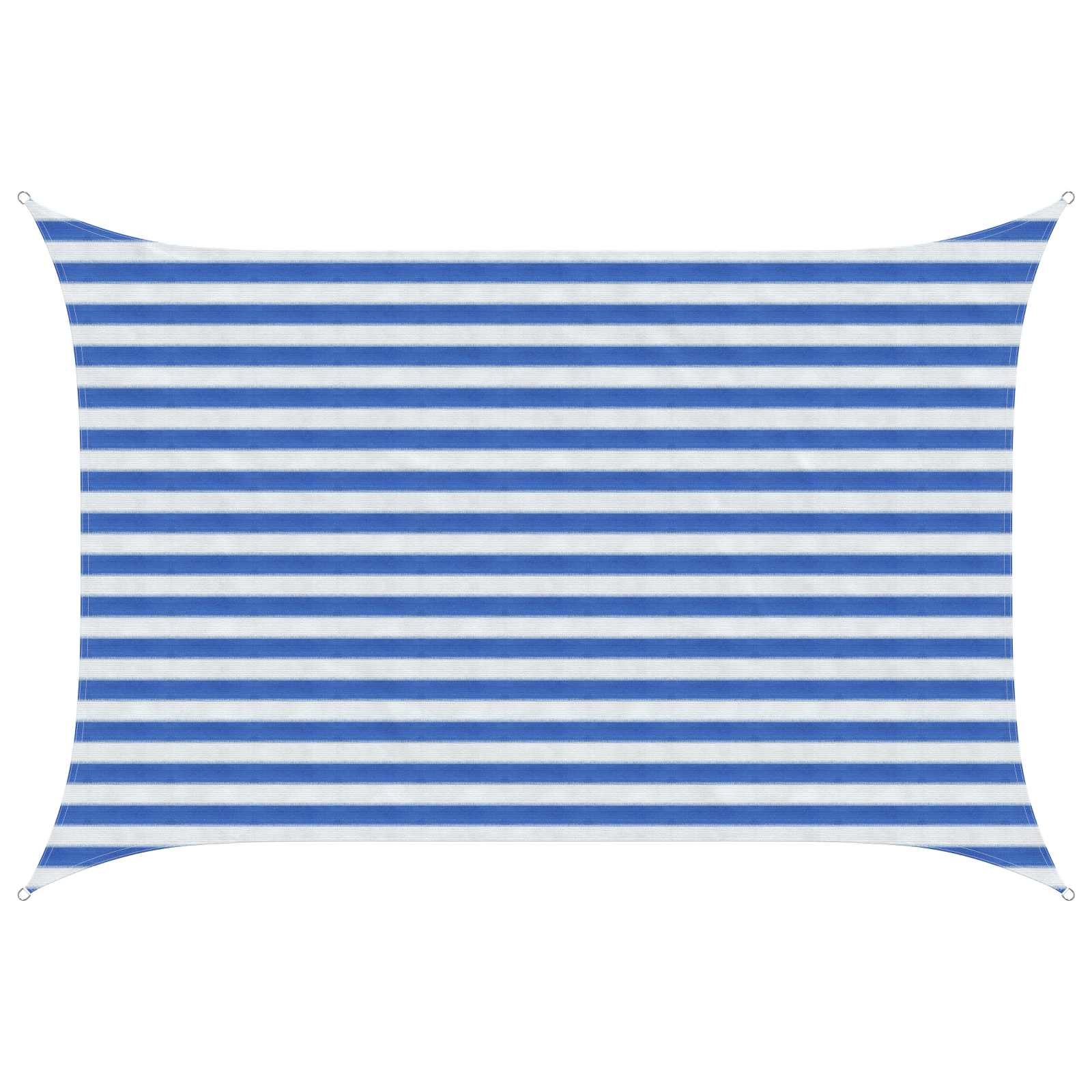 Sonnensegel Blau und Weiß 2 x 2,5 m HDPE