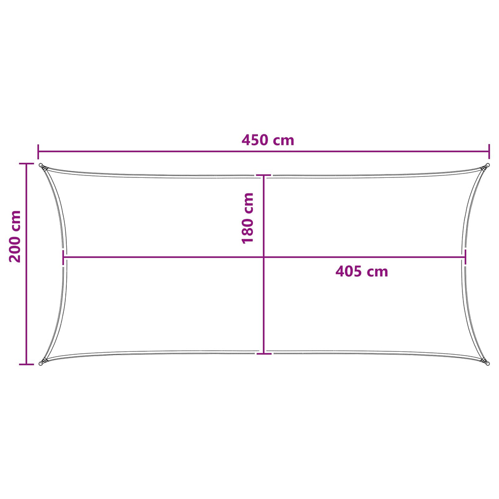 Sonnensegel Blau und Weiß 2 x 4,5 m HDPE