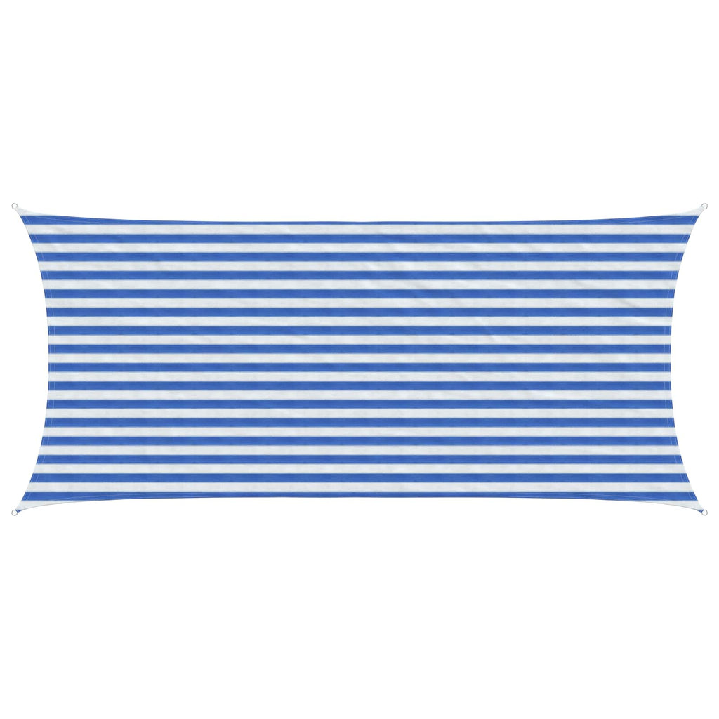 Sonnensegel Blau und Weiß 2 x 5 m HDPE