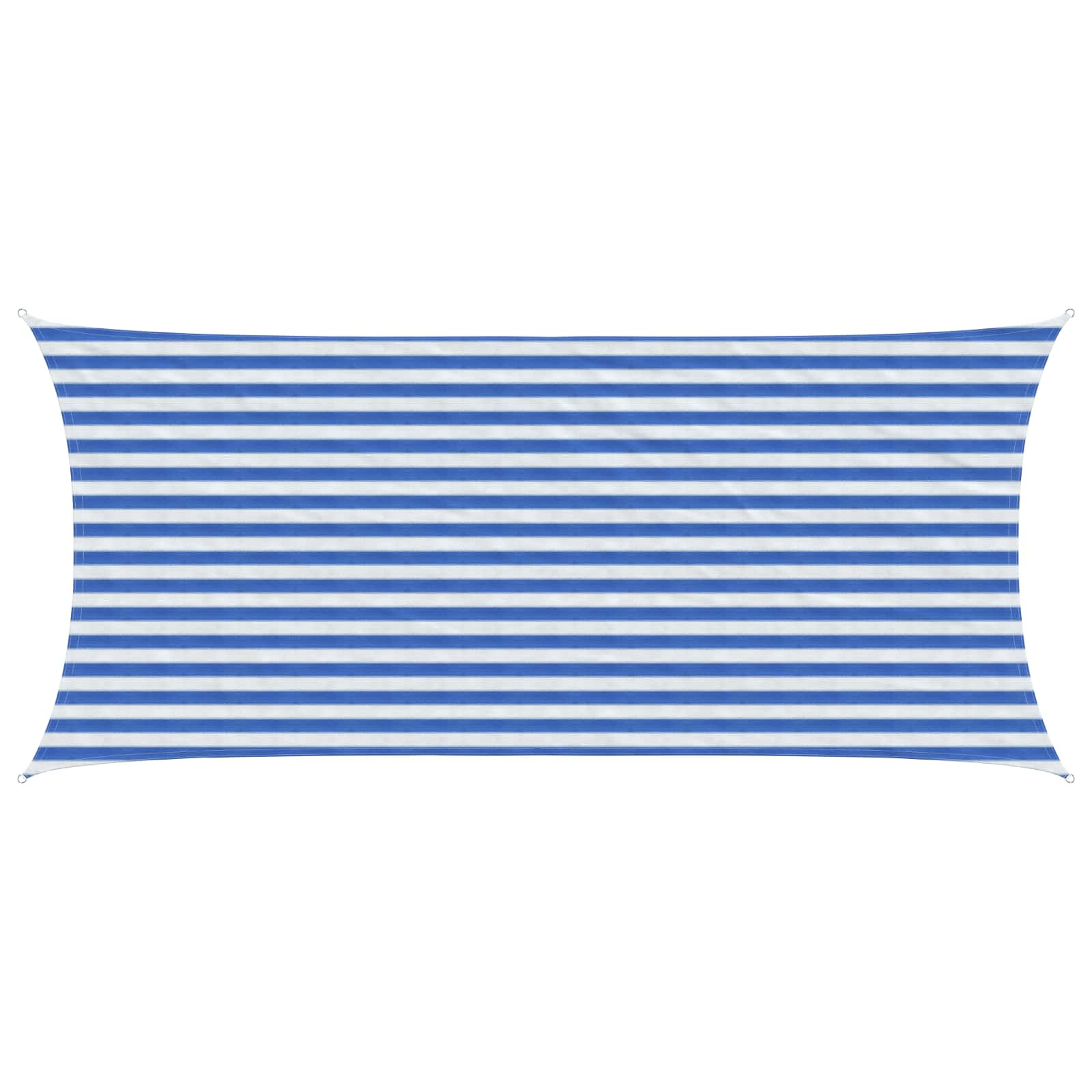 Sonnensegel Blau und Weiß 2 x 5 m HDPE