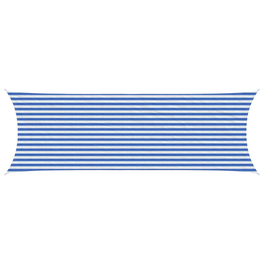 Sonnensegel Blau und Weiß 2 x 6 m HDPE