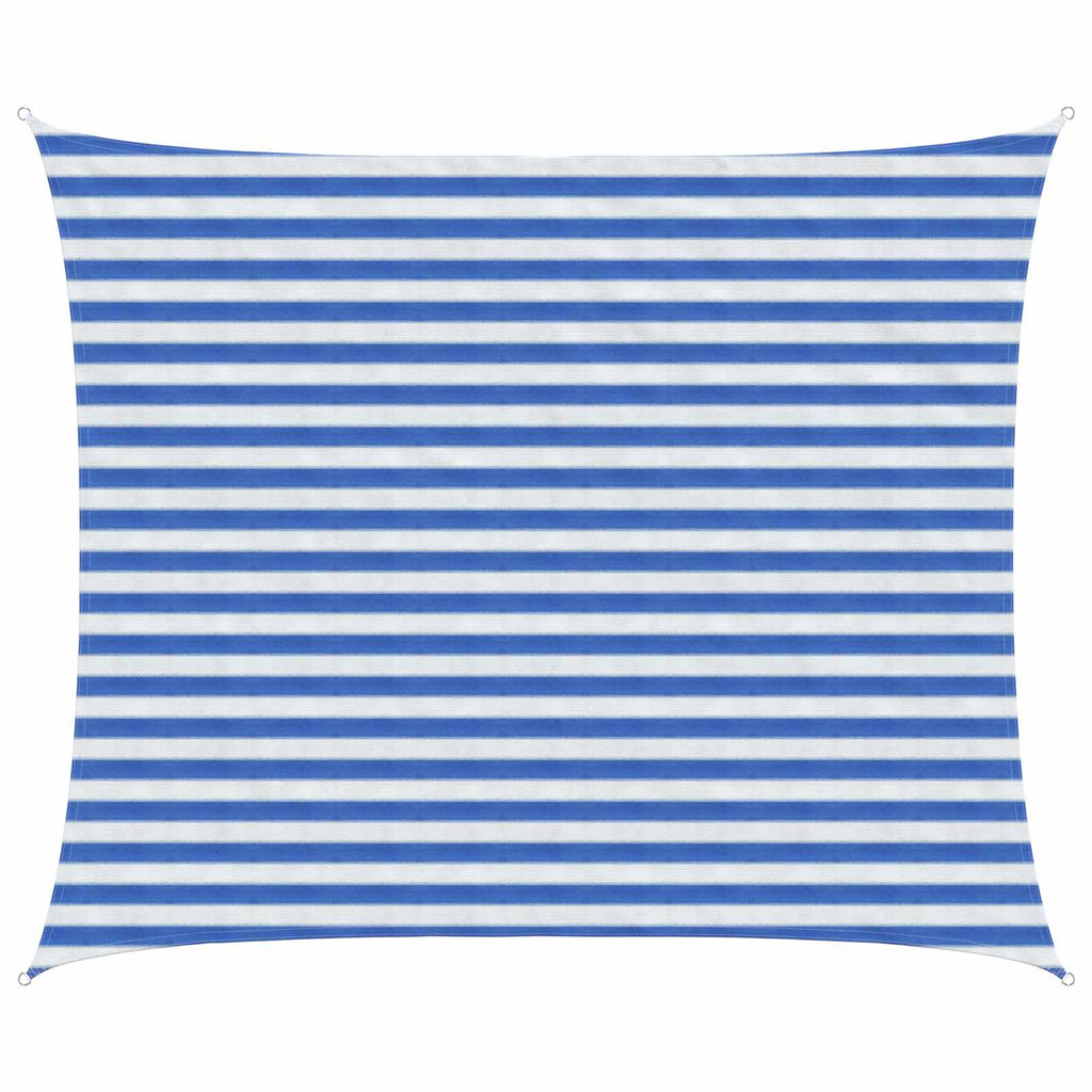 Sonnensegel Blau und Weiß 2,5 x 3,5 m HDPE