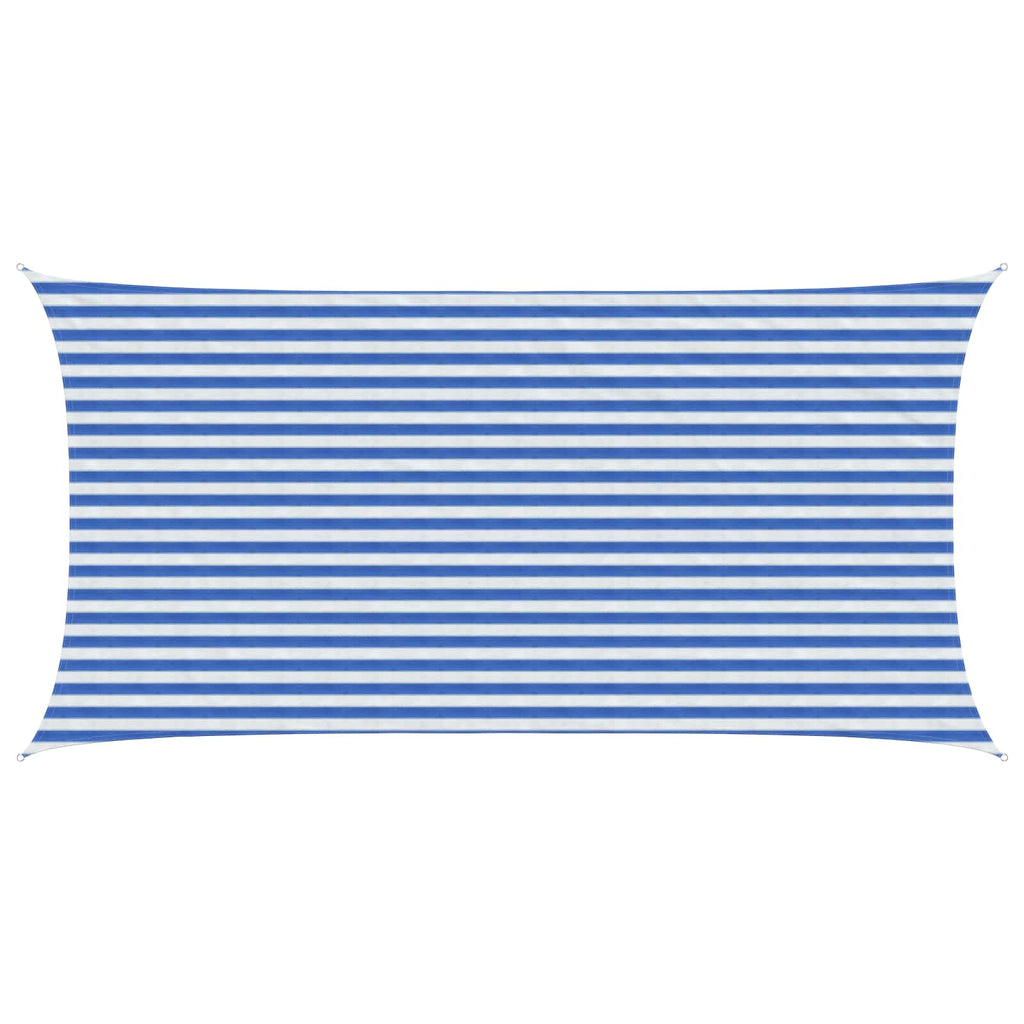 Sonnensegel Blau und Weiß 2,5 x 5 m HDPE