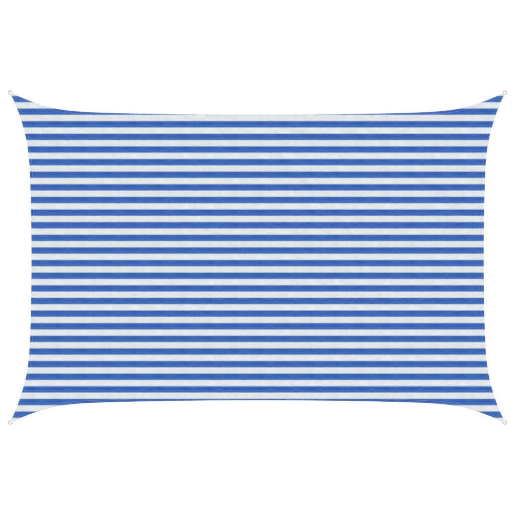 Sonnensegel Blau und Weiß 3 x 4 m HDPE