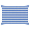Sonnensegel Blau und Weiß 3,5 x 4,5 m HDPE