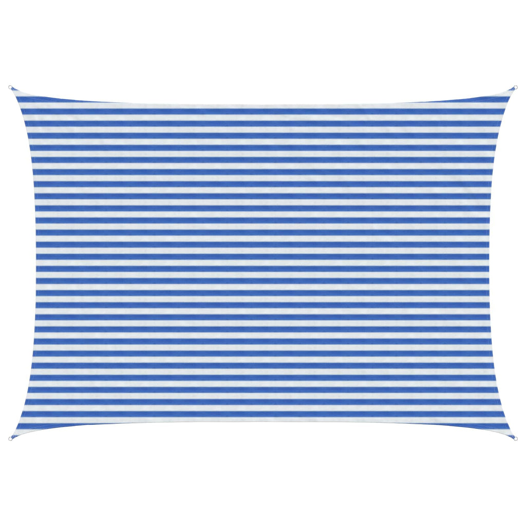 Sonnensegel Blau und Weiß 3,5 x 5 m HDPE