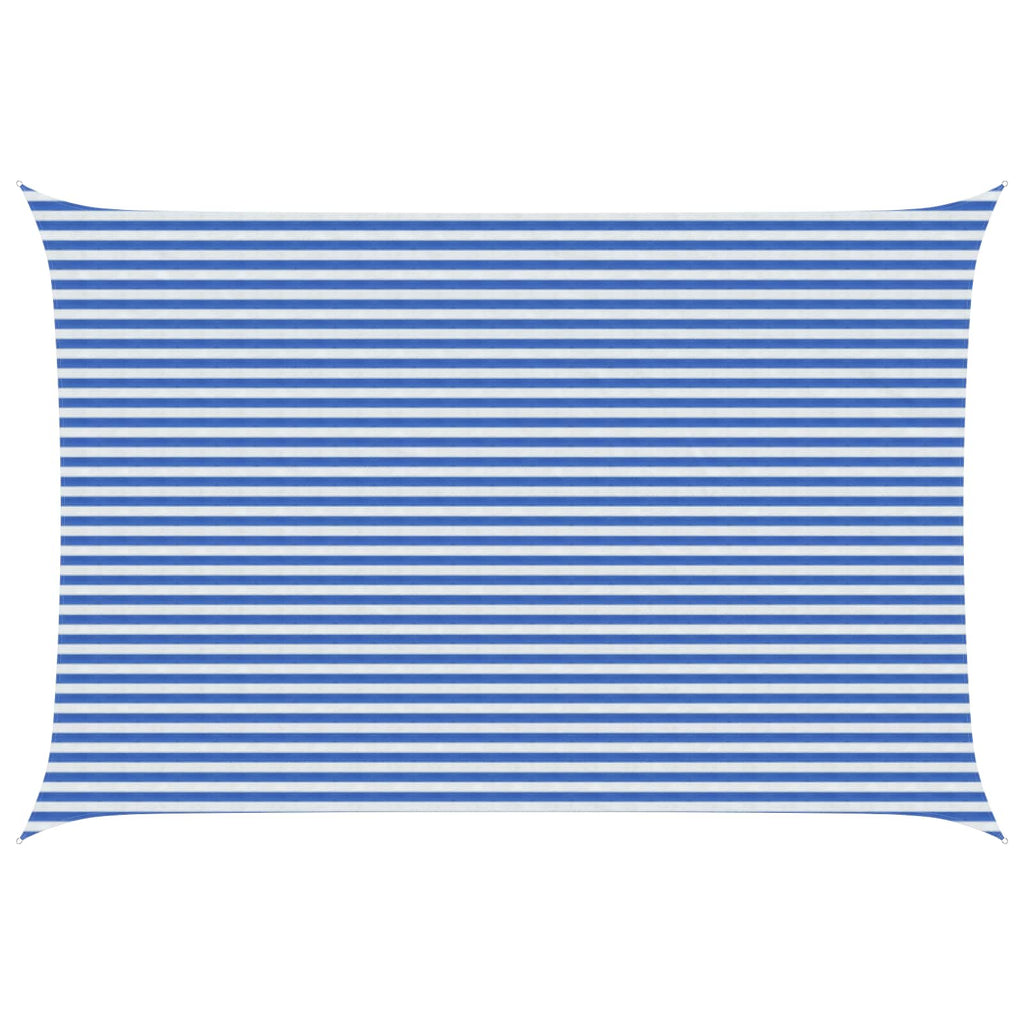 Sonnensegel Blau und Weiß 4 x 5 m HDPE
