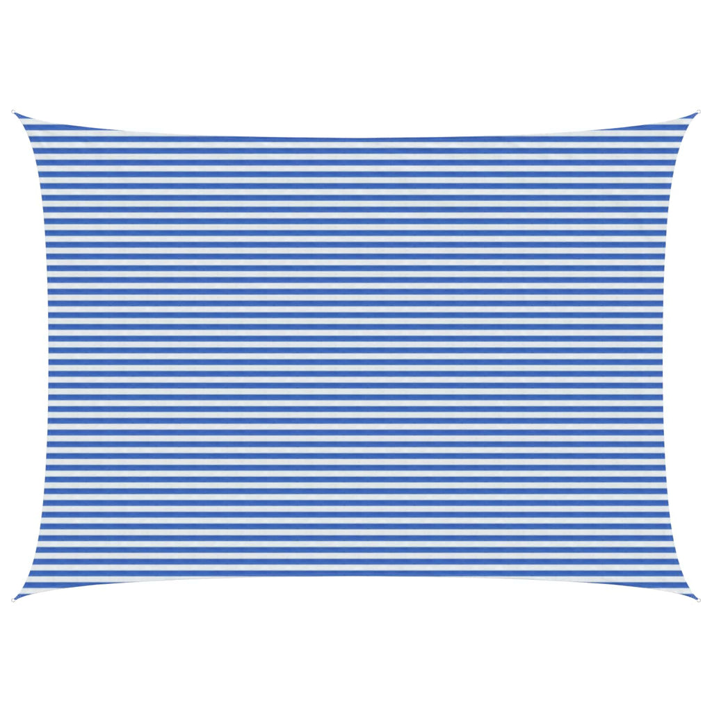 Sonnensegel Blau und Weiß 5 x 7 m HDPE