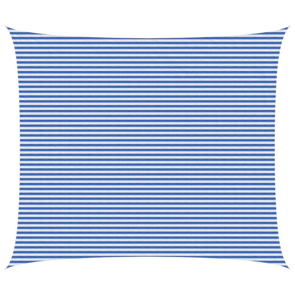 Sonnensegel Blau und Weiß 6 x 7 m HDPE