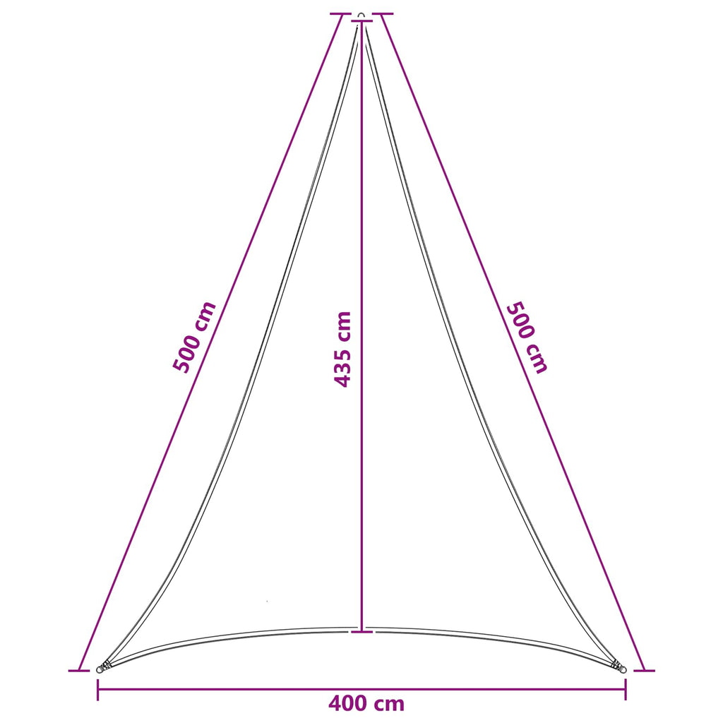 Sonnensegel 4 x 5 x 5 m HDPE