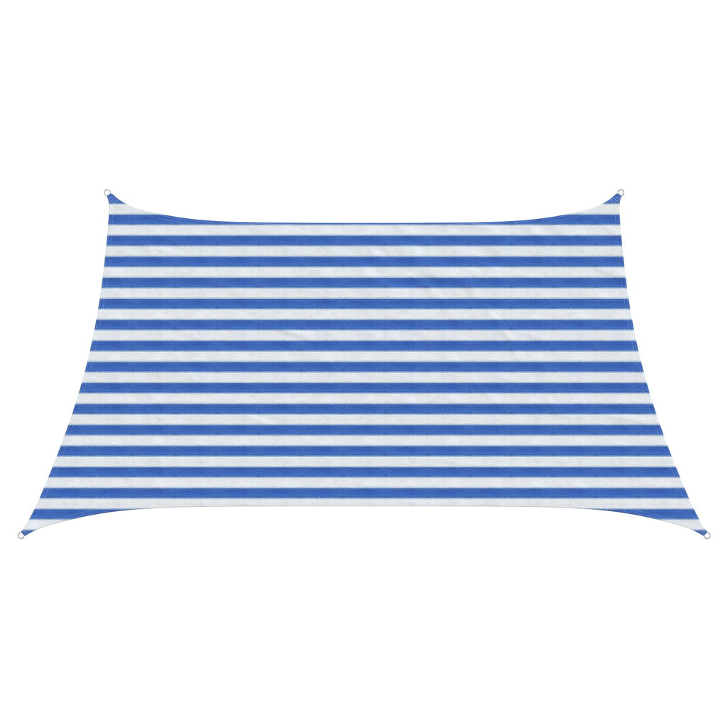 Sonnensegel Blau und Weiß 3 / 4 x 2 m HDPE