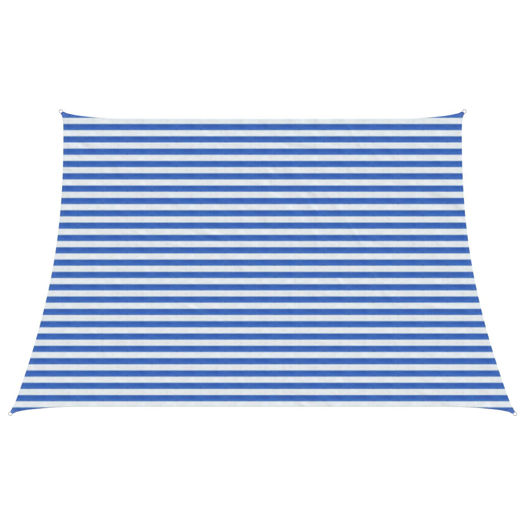 Sonnensegel Blau und Weiß 4 / 5 x 3 m HDPE