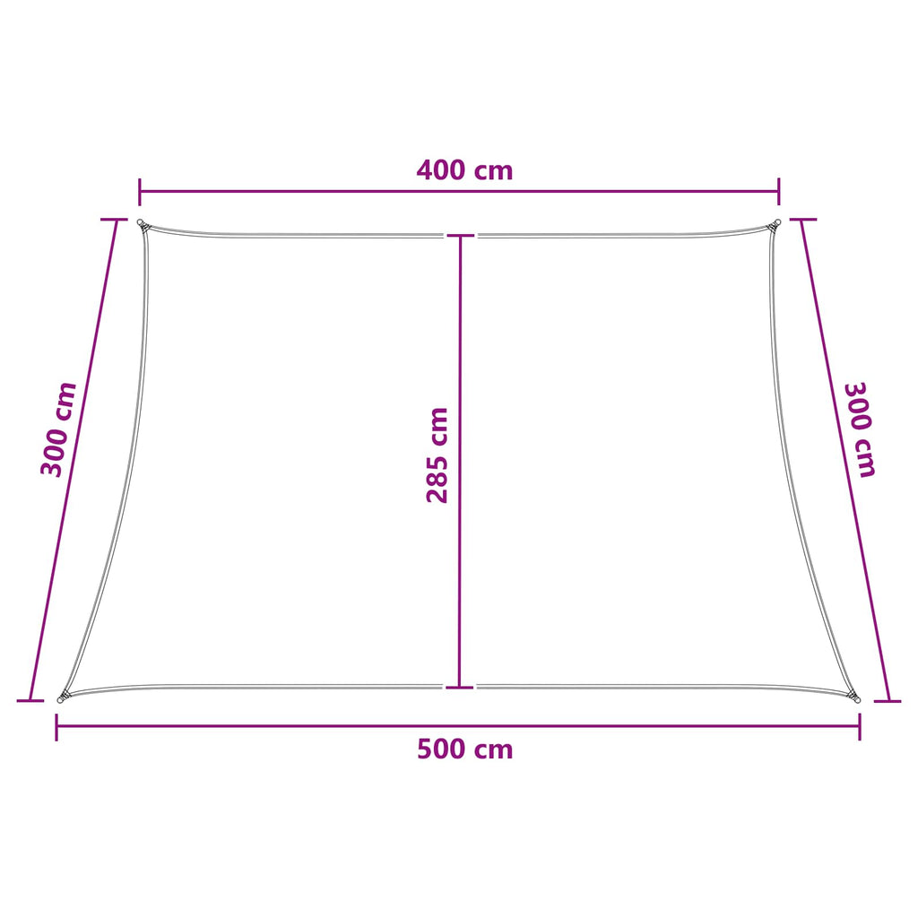 Sonnensegel Blau und Weiß 4 / 5 x 3 m HDPE