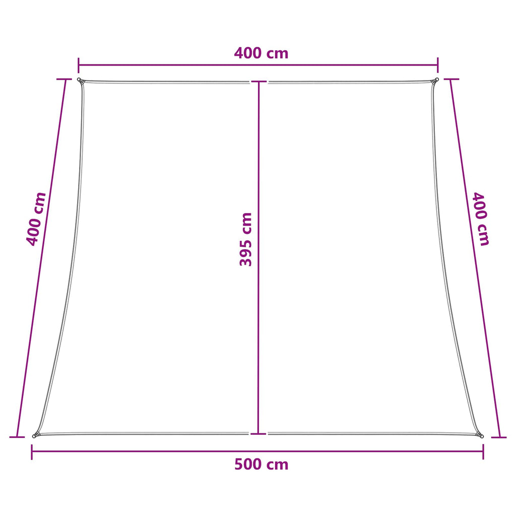 Sonnensegel Blau und Weiß 4 / 5 x 4 m HDPE