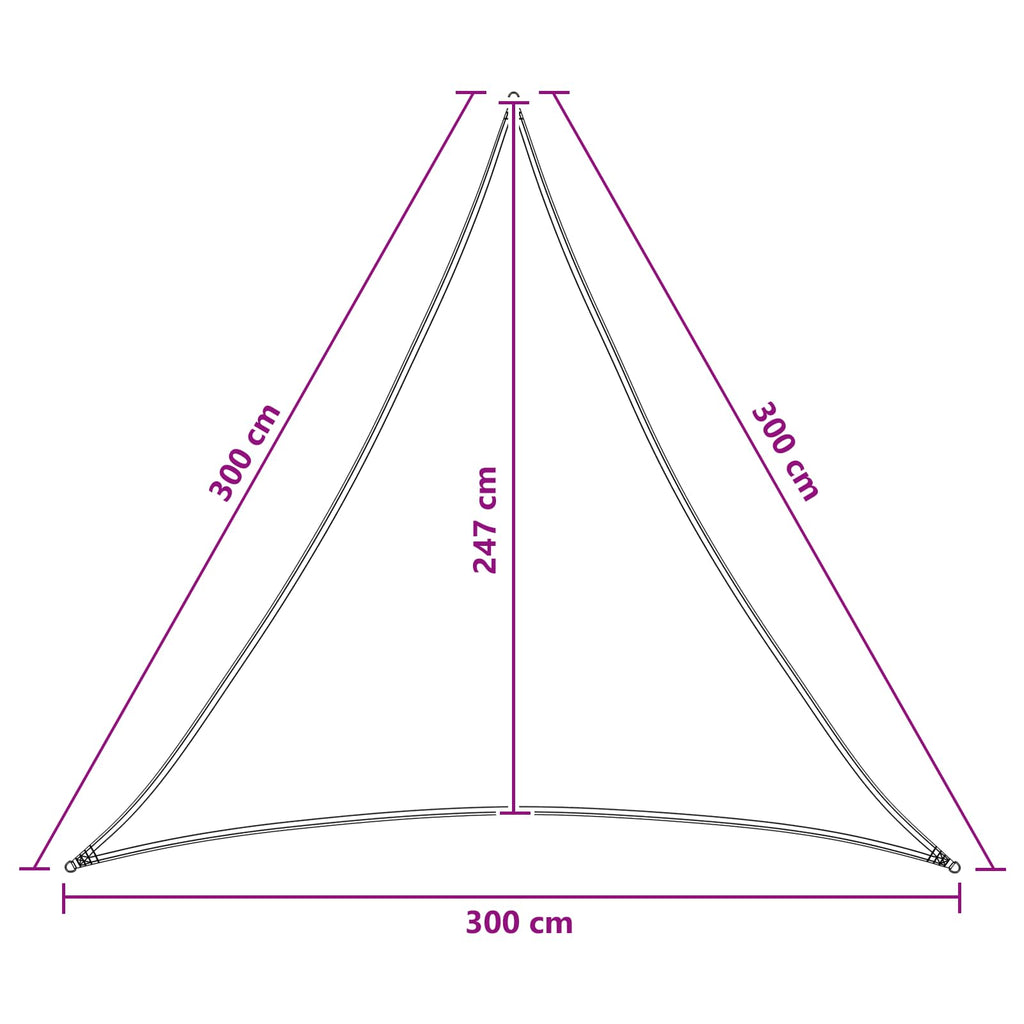 Sonnensegel 3 x 3 x 3 m HDPE