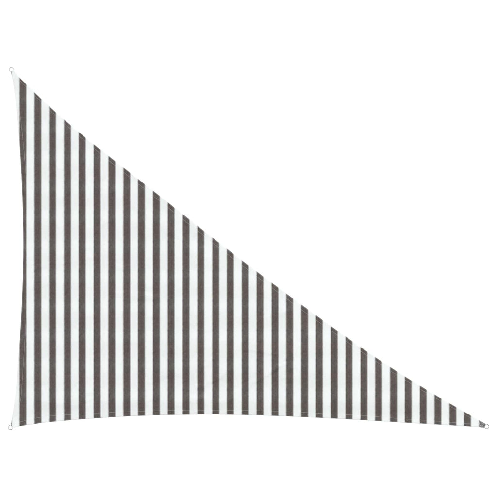 Sonnensegel Hellgrau und Weiß 3 x 4 x 5 m HDPE