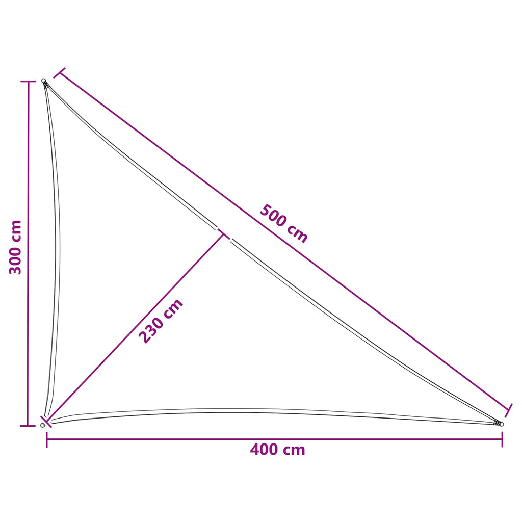 Sonnensegel Hellgrau und Weiß 3 x 4 x 5 m HDPE