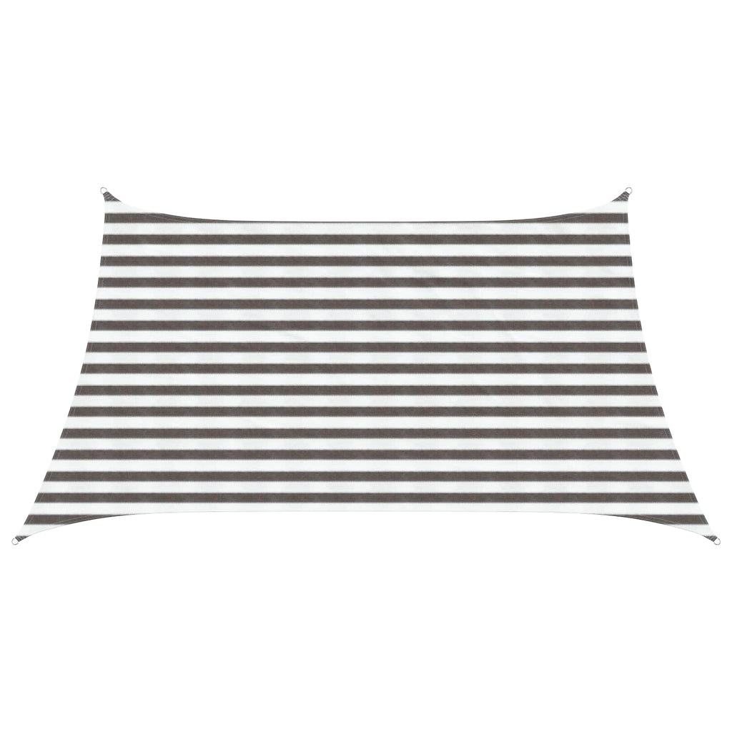Sonnensegel Hellgrau und Weiß 3 / 4 x 2 m HDPE