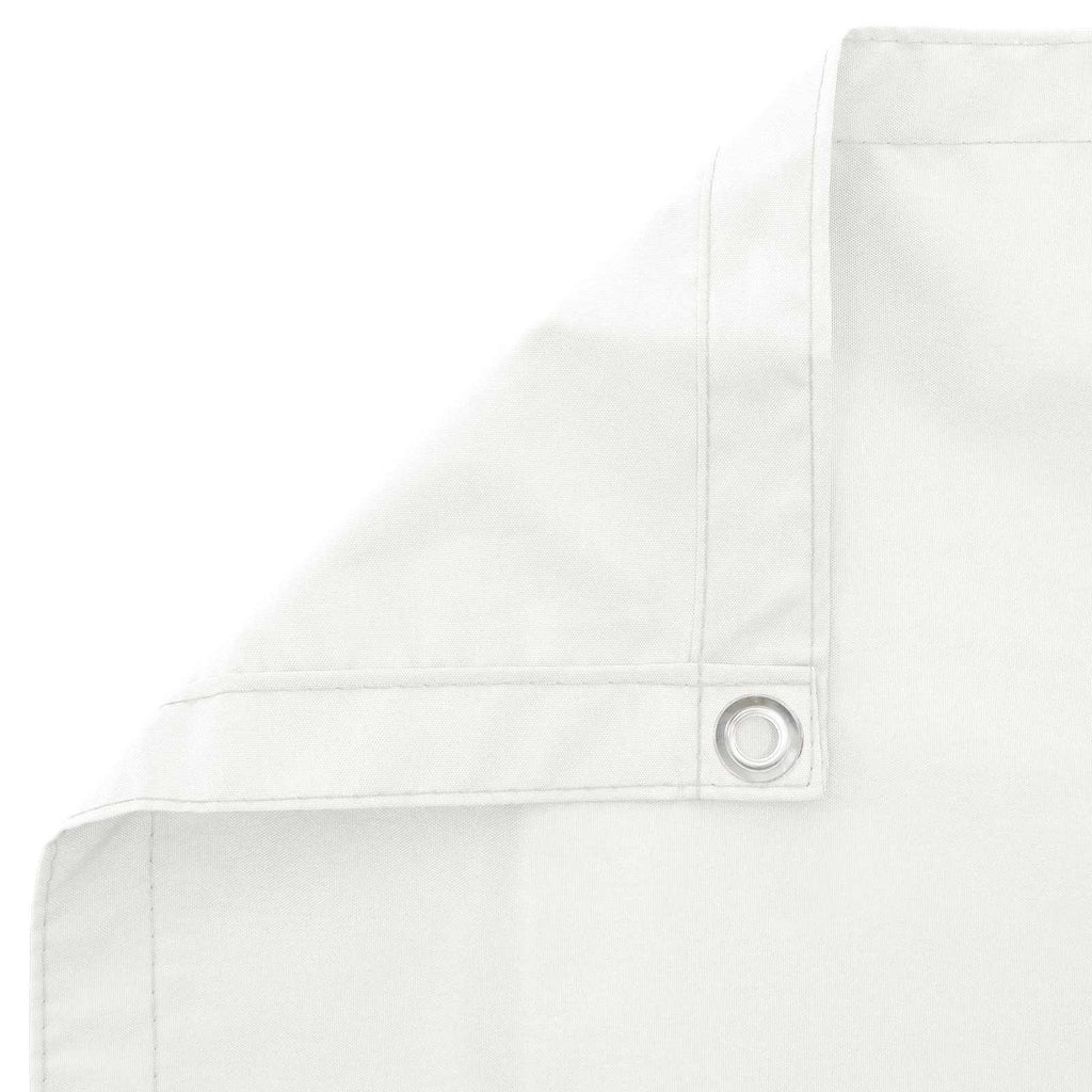 Balkon Sichtschutz 180 x 400 cm Stoff mit PU-Beschichtung Weiß