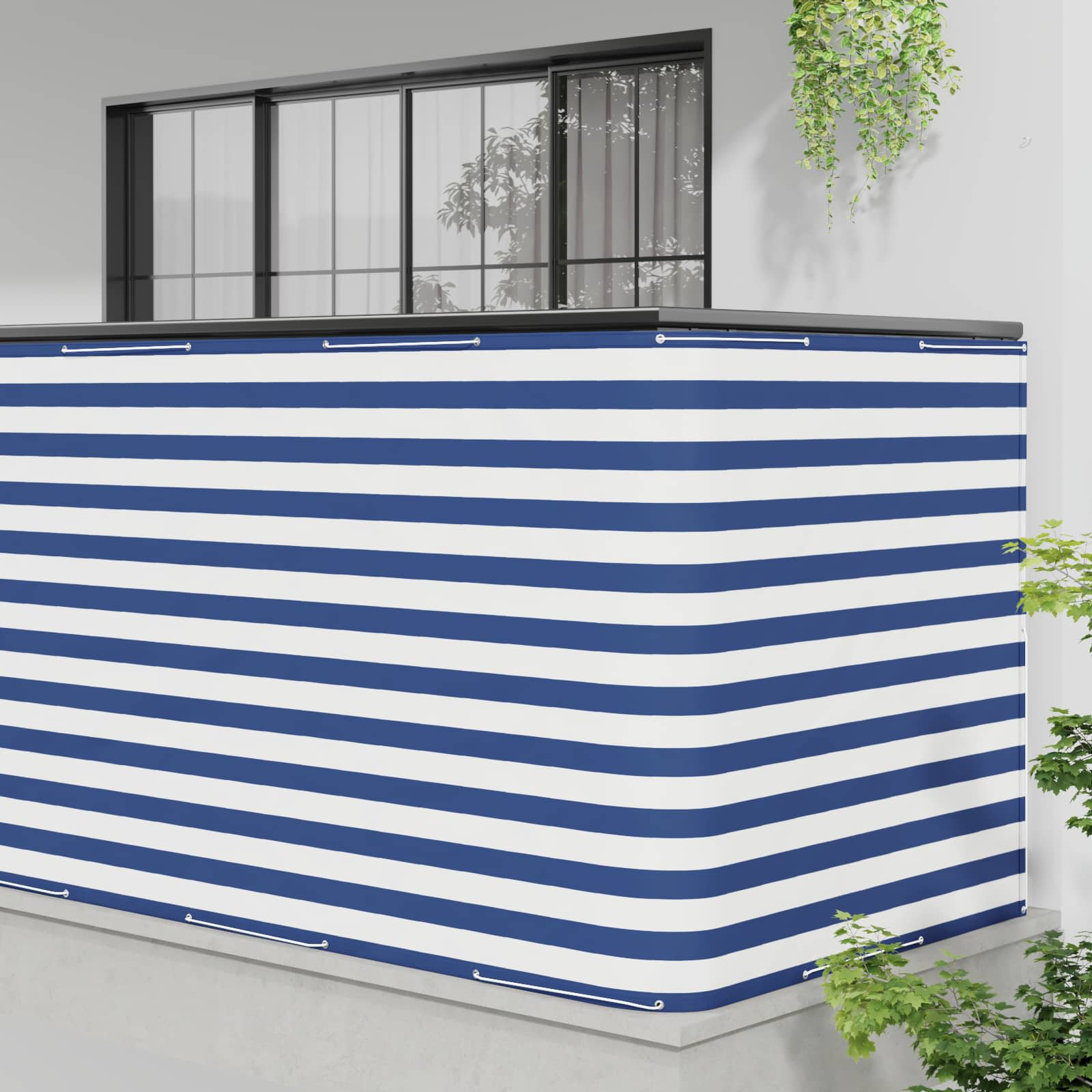 Balkon Sichtschutz 150 x 300 cm Stoff mit PU-Beschichtung