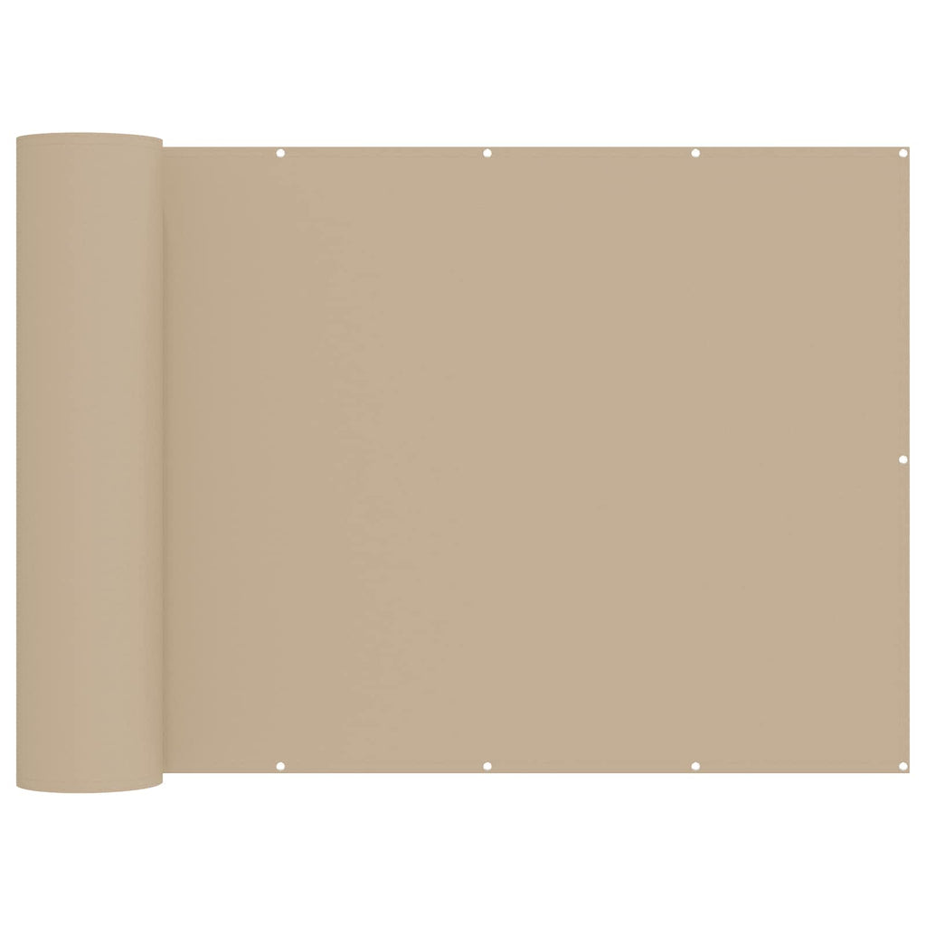Balkon Sichtschutz 200 x 700 cm Stoff mit PU-Beschichtung Beige