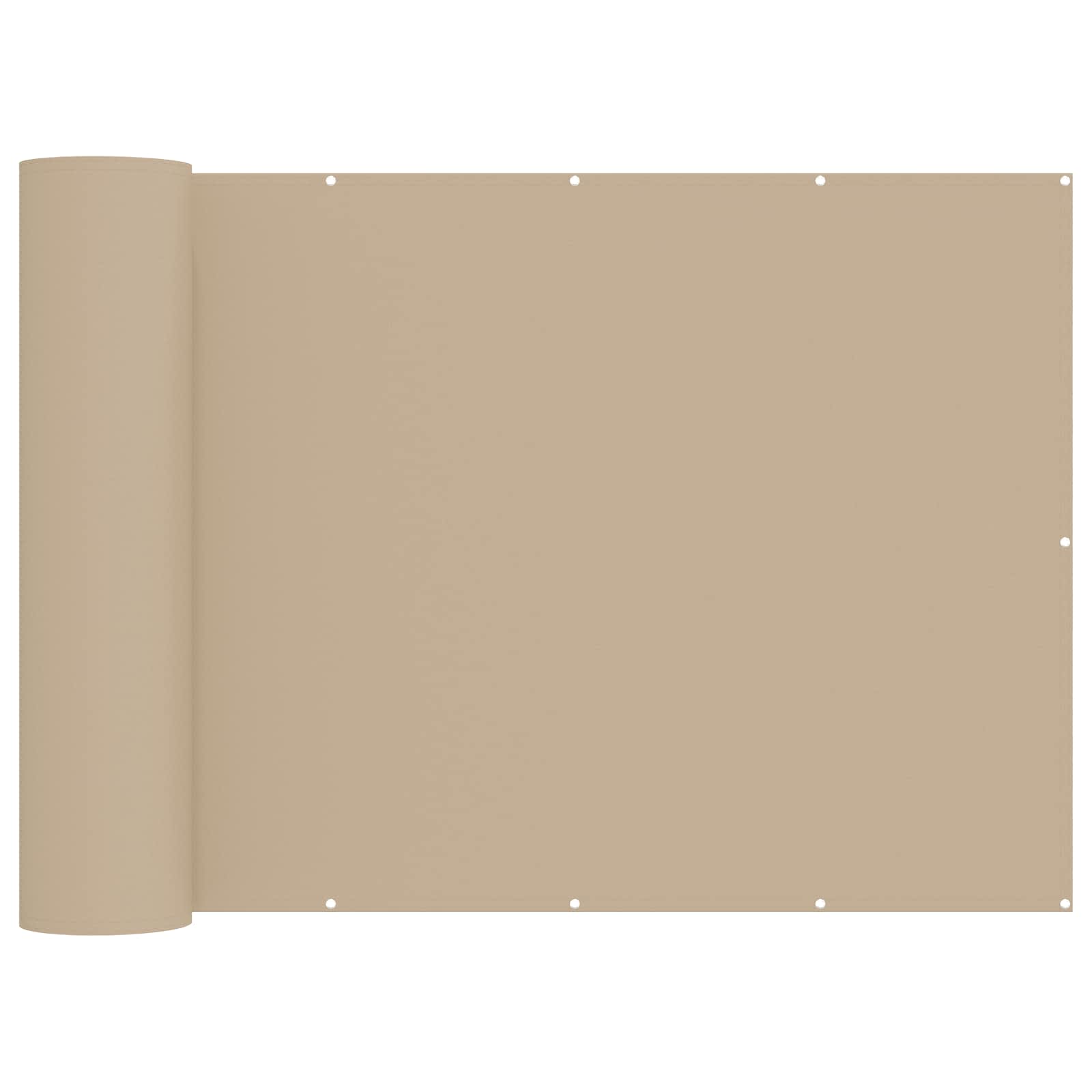 Balkon Sichtschutz 200 x 800 cm Stoff mit PU-Beschichtung Beige