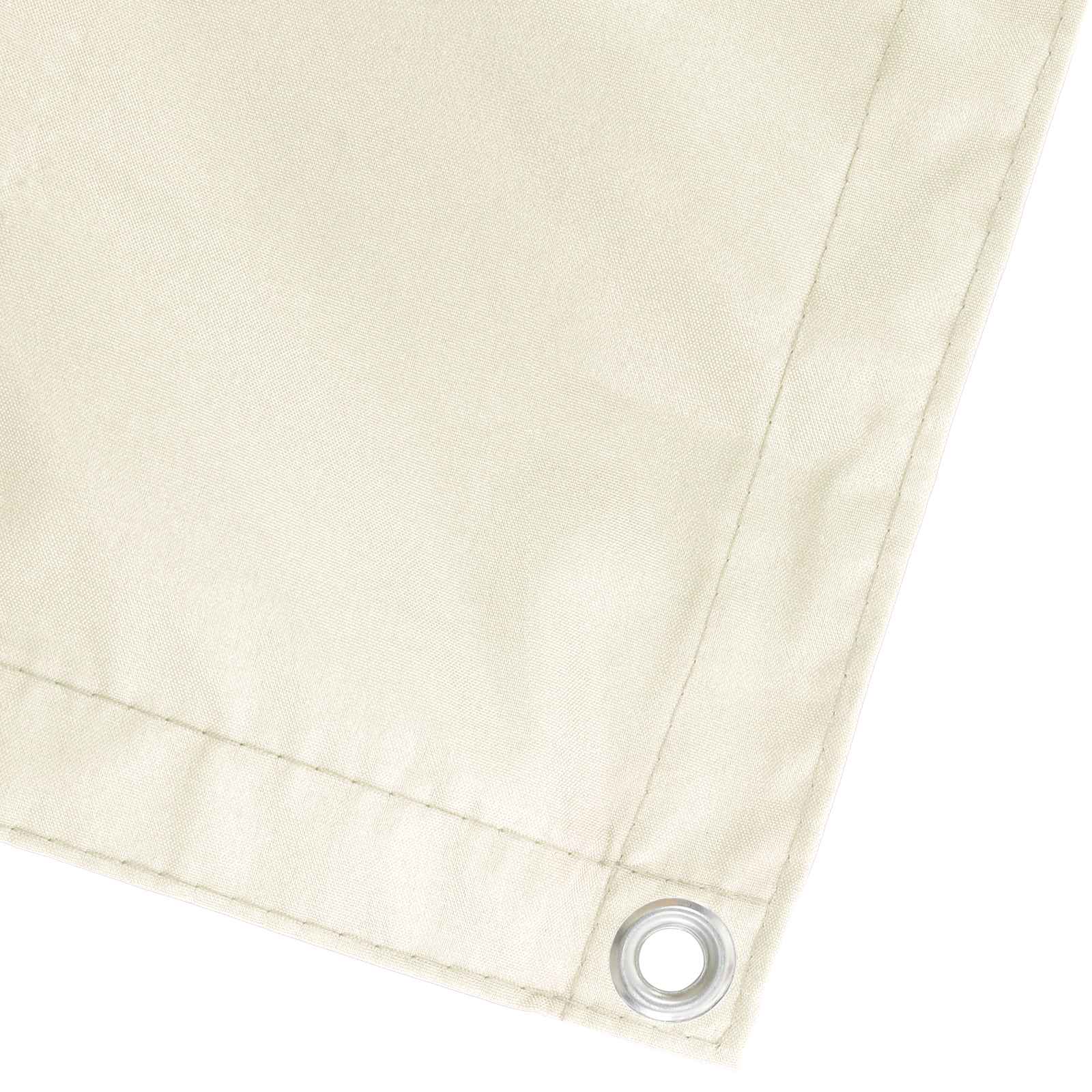 Balkon Sichtschutz 180 x 500 cm Stoff mit PU-Beschichtung Creme
